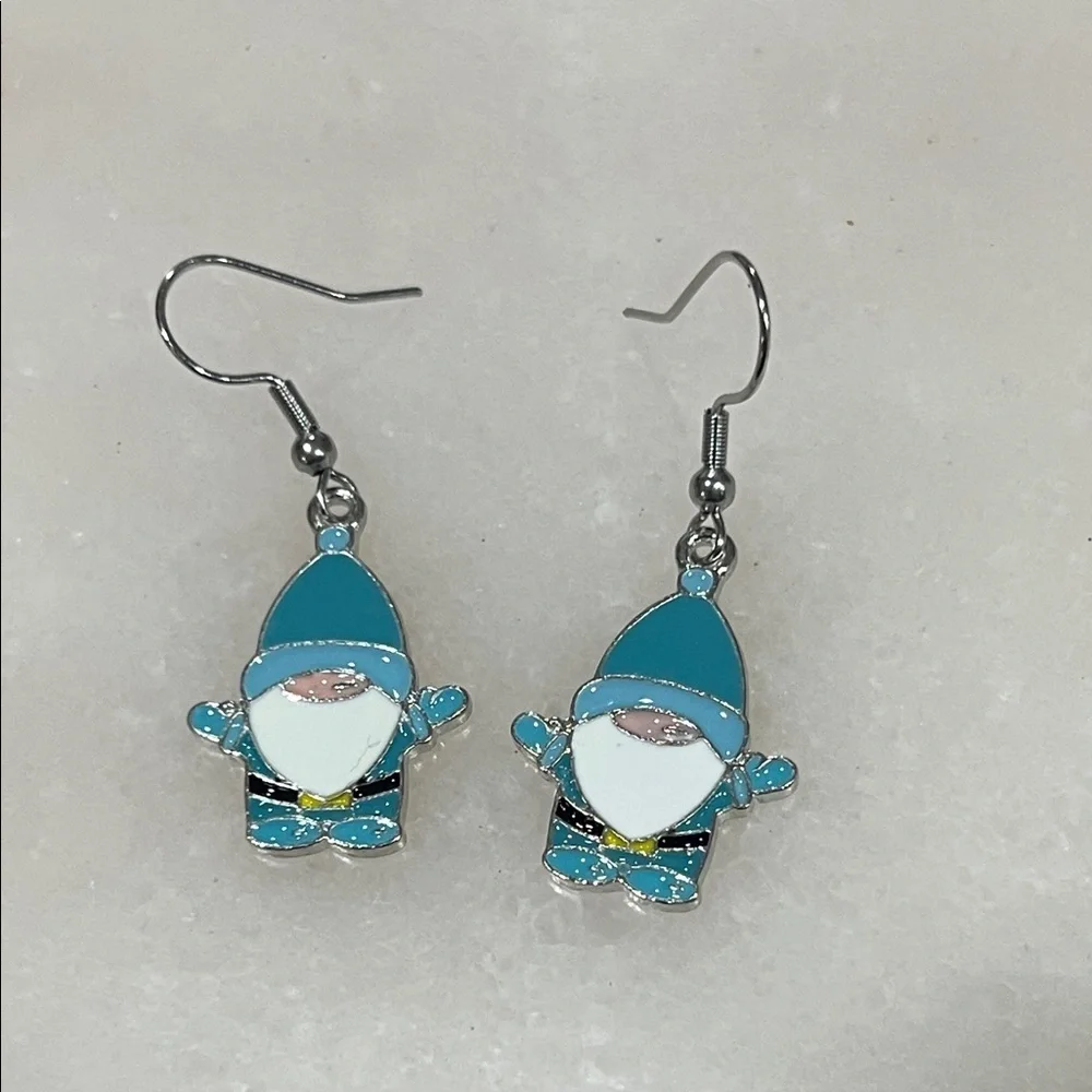 Blue and Silver Gnome Earrings